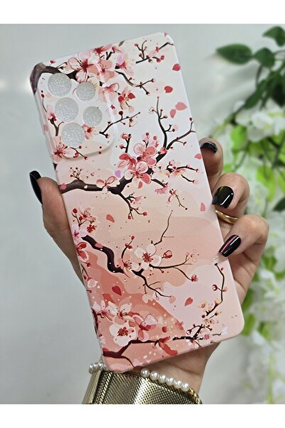 Transparent Phone Case with Samsung Galaxy A73 Compatible Artistic Flowers Pattern