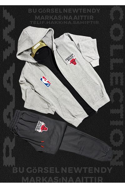 Minikelya Chigago Bulls Team Sweat Tracksuit for Fans Combine Set 2 Items