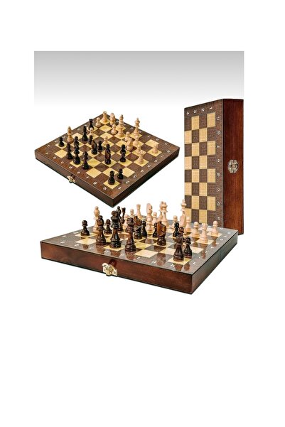abnturk Kutulu Lüks Yüksek Kaliteli İçi Kadife Satranç Takımı