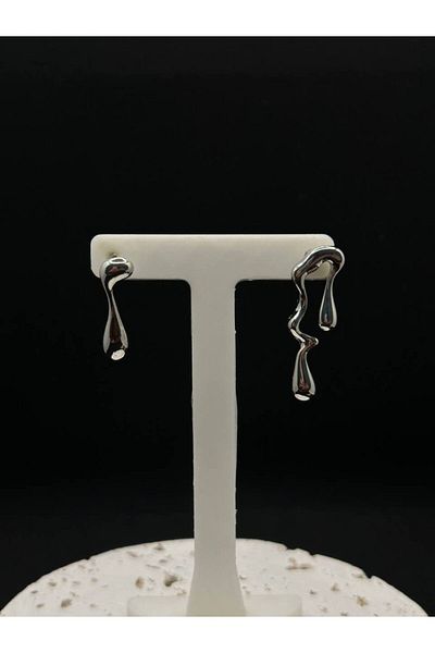 lysiaaccessory Pinterest Model Water Drop Earrings Silver