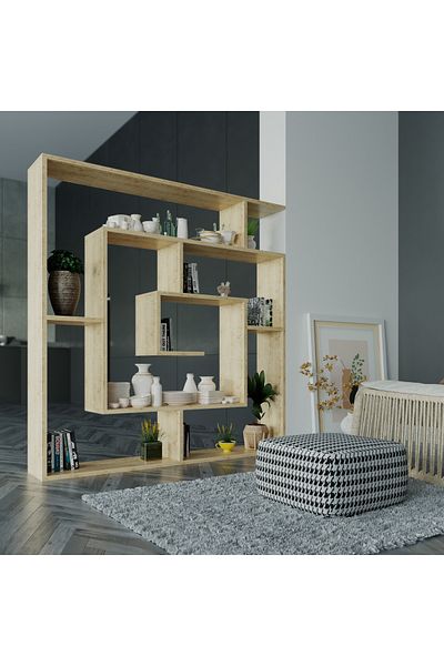 Mourah Home Labirent 6-Tier Bookcase – Floor Book Shelf & Display Cabinet for Any Room