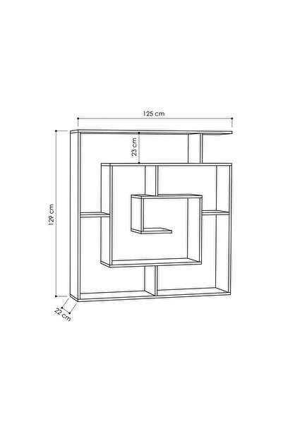Mourah Home Labirent 6-Tier Bookcase – Floor Book Shelf & Display Cabinet for Any Room