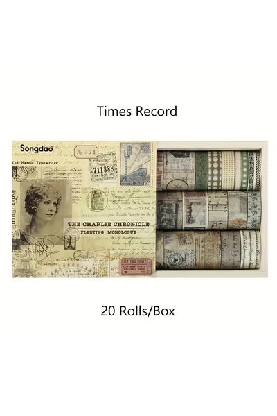 NaSaDAN Vintage Retro Boxed Tape Set Διακοσμητική ταινία στολισμού