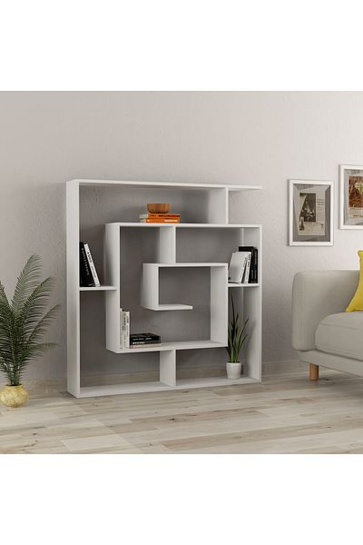 Mourah Home Labirent 6-Tier Bookcase – Floor Book Shelf & Display Cabinet for Any Room