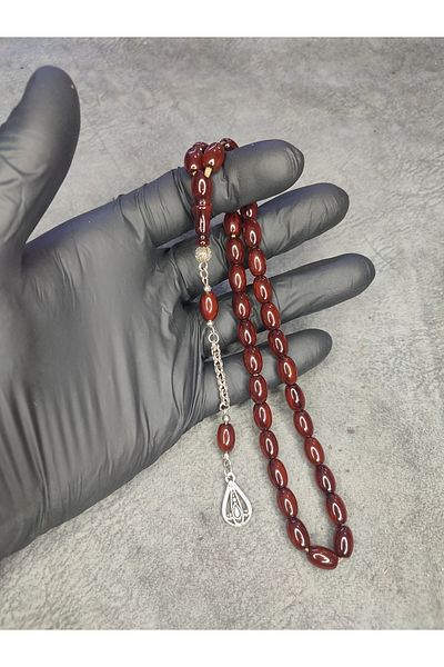 Mos Tespih Ottoman Similar High End Moire Clamping Amber Prayer Beads