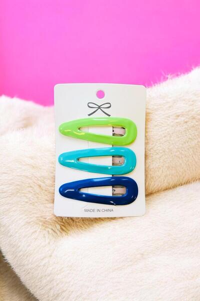 AYMETA Σετ παιδική πόρπη 5 εκ. σε 3 διαφορετικά χρώματα