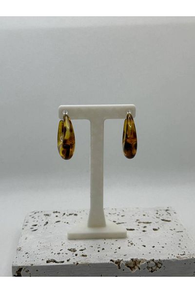 lysiaaccessory Leopard Print Large Resin Earrings