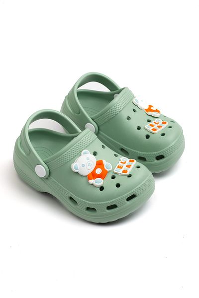Melek Tuna Children's Teddy Bear Non-Slip Sandals Slippers, Children's Cross Slippers, Children's Slippers, Children's Pool Slippers,