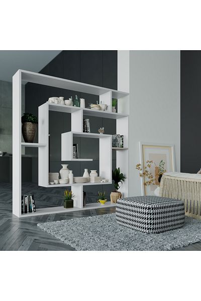 Mourah Home Labirent 6-Tier Bookcase – Floor Book Shelf & Display Cabinet for Any Room