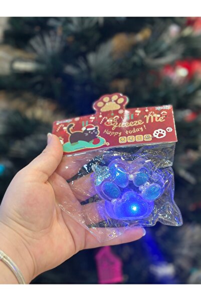 happystoretr Işıklı şeffaf pati squishy yumuşacık 7 cm pati Sukuşi pati Sukuş...