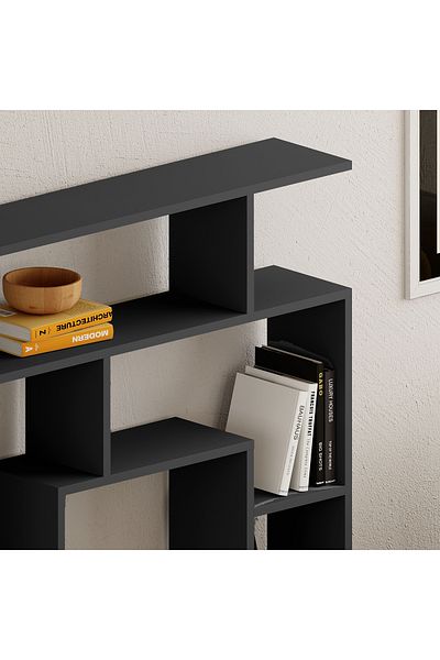 Mourah Home Labirent 6-Tier Bookcase – Floor Book Shelf & Display Cabinet for Any Room
