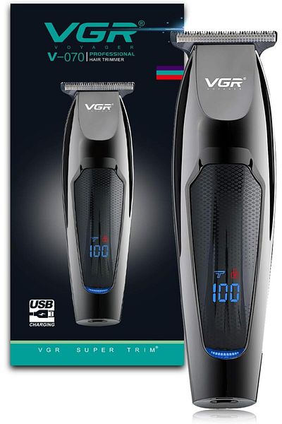 VGR Professional Hair Trimmer V-070 for Men, 120 Minutes Runtime (Black)