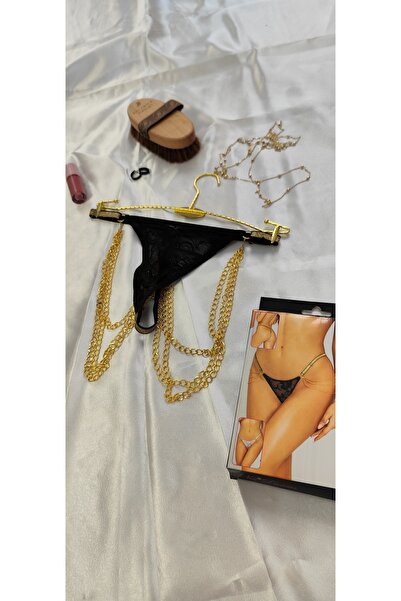 Papatya Zincir Detaylı Fantezi Külot Tanga