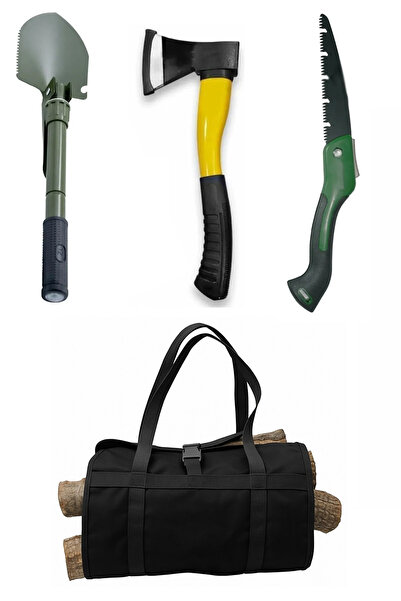 Camp Reyon Fiber Kaydırmaz Balta Katlanabilir Testere Çok Fonksiyonlu Kamp Kü...