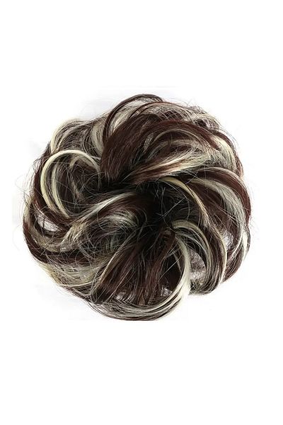 animis beauty Satin Bun Extension with Blonde, natural-looking hair elastic, Futura Heat fiber, premium quality