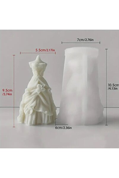 MODA Gelinlik Temalı Silikon Mum Kalıbı – Epoksi, Alçı, Beton ve Balmumu İçin...