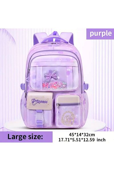 Emre Bebe Glitter Ribbon Detailed School Backpack for Girls