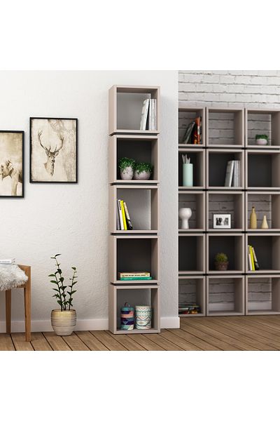 Mourah Home Multi 6-Tier Bookcase – Modern Floor Cabinet Display Book Shelf for Living Room Bedroom