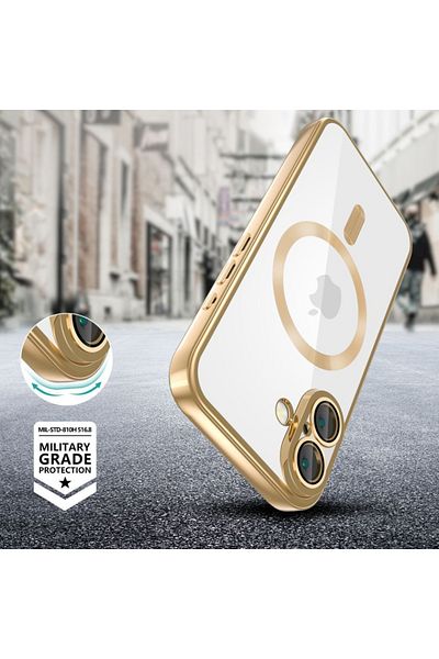 SKYDDAR INNOVATION Carcasă pentru iPhone 16e, Luxury Shield Magsafe, protecție antișoc, set de autocolante, roz