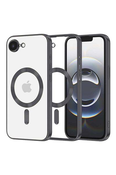 SKYDDAR INNOVATION Case for iPhone 16e, Luxury Shield Magsafe, Anti-Shock Protection, sticker set, Black