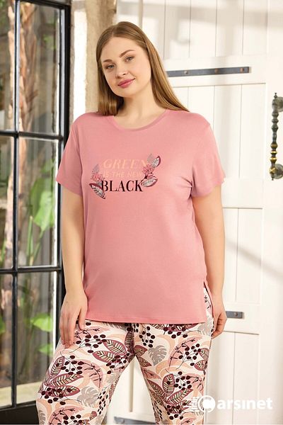 Aydoğan Women`S Pajama Sets Short Sleeve Plus Size & Oversize
