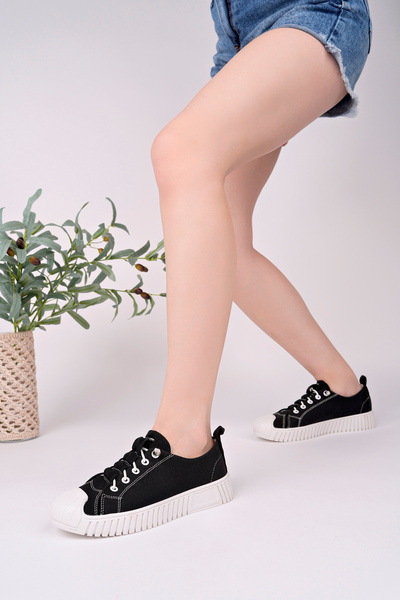 pasyone Black Women's Sneaker Casual Shoes