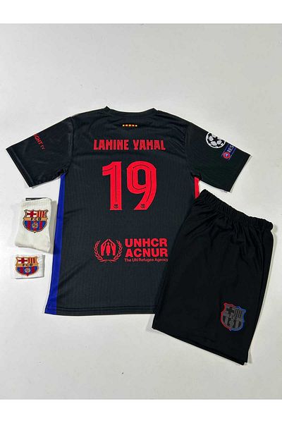 DAYIBALI DÜKKAN Dayibali Fcb Laminated Yamal 2024/25 New Season Black Away Jersey