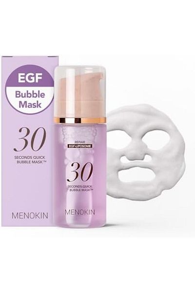 LIFT-TEK MENOKIN 30-Second Quick Bubble Mask (Repair), Korean Face Mask Liposome EGF, Healing and Renewal Mas