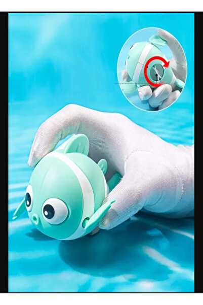 Ax Axentia 1 Adet Bebeklerin Banyo Arkadaşı Suda Yüzen Oyuncak Kurmalı Balık Deniz Canlıları