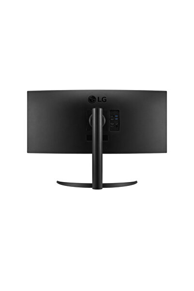 LG شاشة منحنية فائقة الدقة QHD مقاس 34 بوصة 34WR55QC-B مزودة بمنفذ USB Type-C بمعدل تحديث 100 هرتز ووقت استجابة 5 مللي ثانية