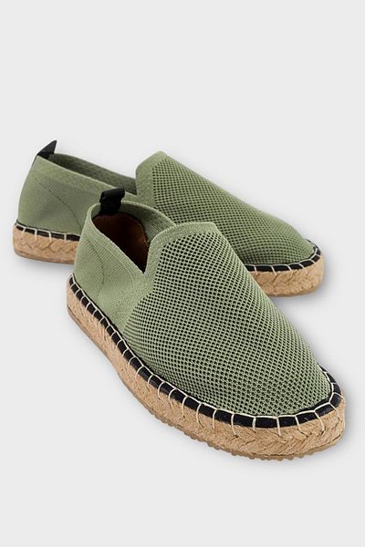 Liger Unisex Χειροποίητο Πλεκτό Espadrille Χακί