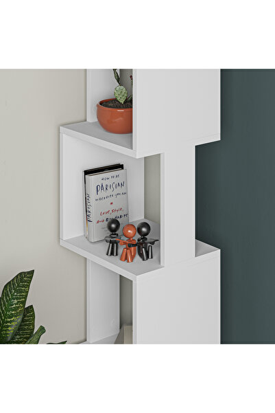 Mourah Home Piri 6-Tier Corner Bookcase – Modern Storage Unit Display Book Shelf for Any Room Decor