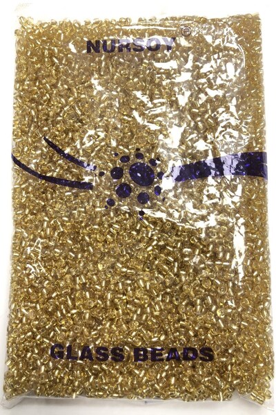 Limelia Жълти пясъчни мъниста 4 мм 500 г