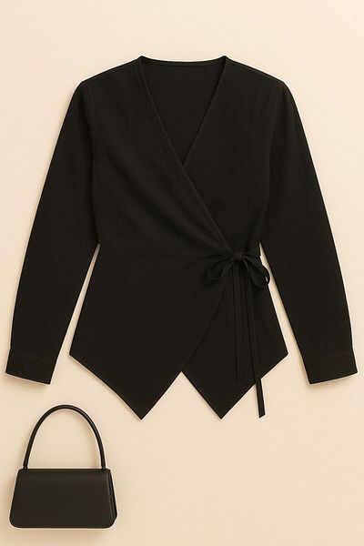 Gameyal Women's Comfortable Fit Loose Monaco Side Tie Shirt
