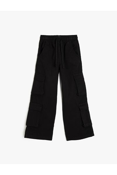 Koton New Season Cotton Cargo Pocket Detailed Denim Trousers