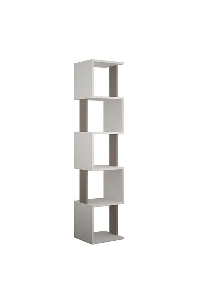 Mourah Home Piri 6-Tier Corner Bookcase – Modern Storage Unit Display Book Shelf for Any Room Decor