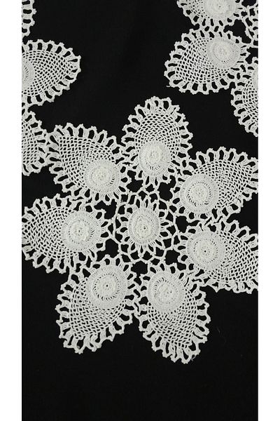 Papatyam Hand Knitted Crochet 4 Pcs (23cm Diameter) Bedroom Lace/Vintage/Craft Dowry Lace/Floss Rope