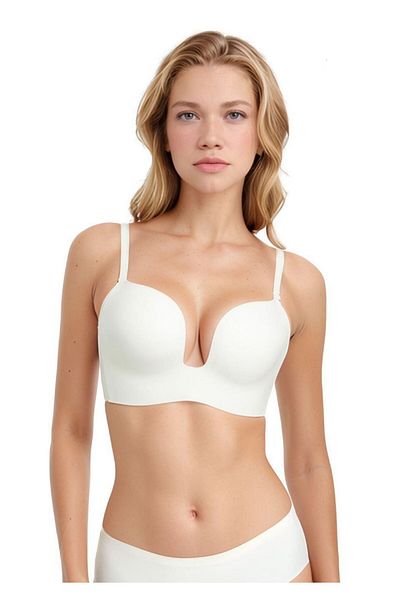 White Velvet Σουτιέν χαμηλού κοψίματος με ρυθμιζόμενο λουράκι χωρίς ραφές