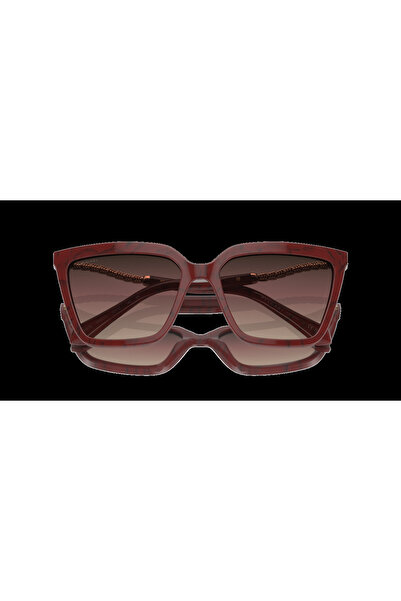 Bvlgari Woman Cat Eye Sunglasses- Bv 8255b - Lense Size:57mm - Marbled Cherry