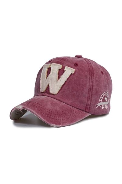 akix W Model Unisex Vintage Baseball Sports Hat with Adjustable Velcro on the Back