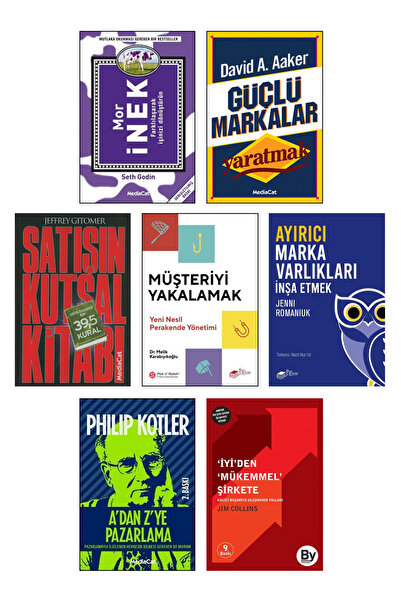 MediaCat Kitapları Mor İnek Seth Godin Güçlü Markalar Yaratmak David Aaker İy...