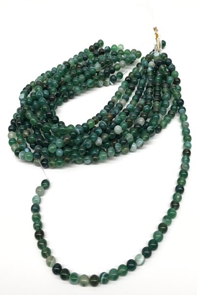 Limelia Mărgele de piatră naturală de agat verde 8 mm