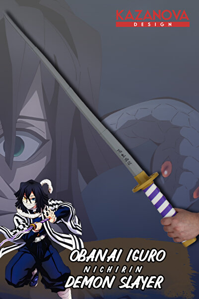 Kazanova Design Obanai Iguro Demon Slayer Katlanabilir Katana