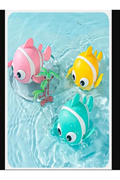Ax Axentia 1 Adet Bebeklerin Banyo Arkadaşı Suda Yüzen Oyuncak Kurmalı Balık Deniz Canlıları