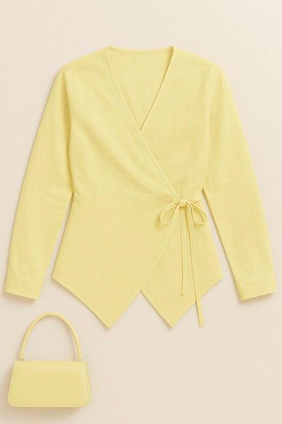 Gameyal Women's Comfortable Fit Loose Monaco Side Tie Shirt