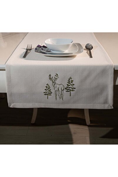 ASDİVA Căprior Model Brodat 45x140 Runner Decorativ