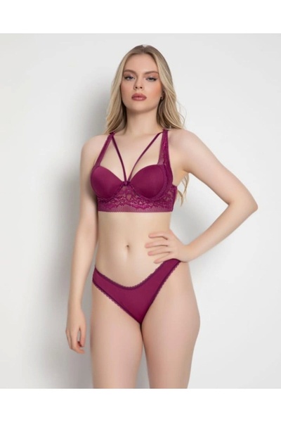 ARONA Çapraz Iplikli Balenli Dantelli Sütyen Takımı