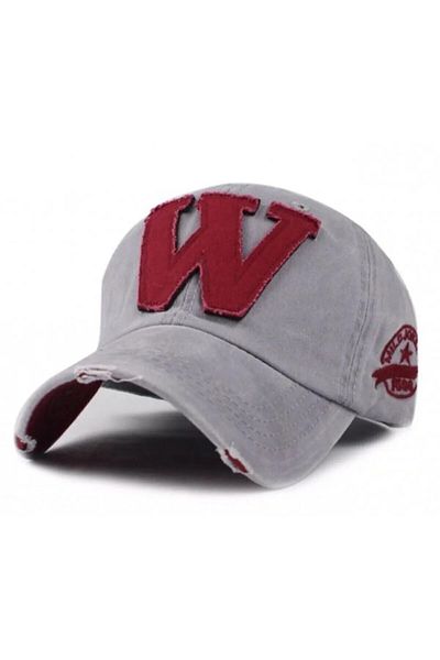 akix W Model Unisex Vintage Baseball Sports Hat with Adjustable Velcro on the Back