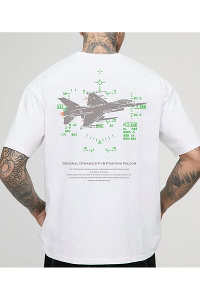 Uniquetex Ανδρικό T-shirt VEK F-16 Oversize