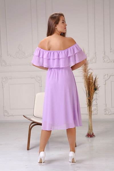MACFLY Carmen Collar Chiffon Dress